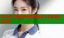 哔咔哔咔漫画使用哪种翻译方式最受欢迎解析